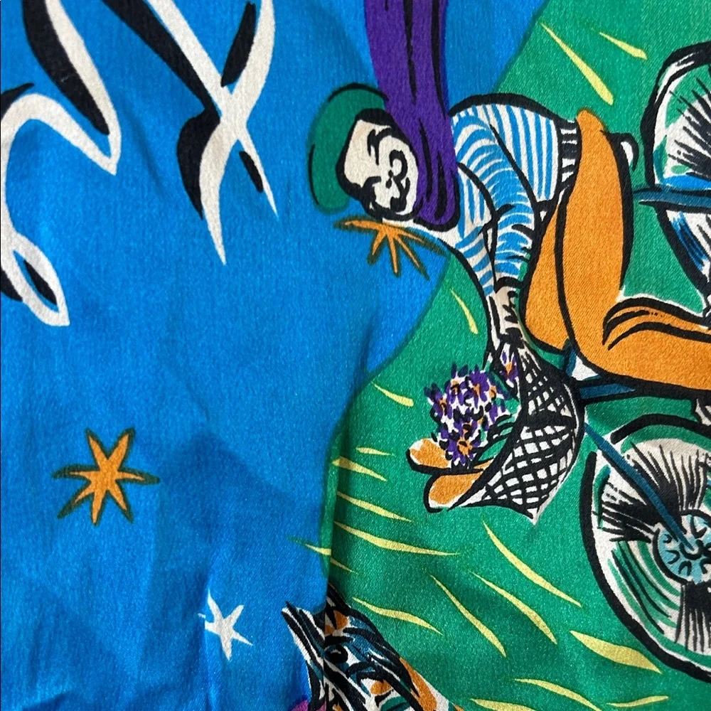 Oscar de la Renta Studio Multicolor Scarf *****has flaws***** Vintage - Picture 5 of 15